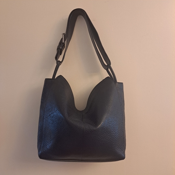 Via Spiga Handbags - VIA SPIGA Black Italian Pebbled Leather Bag